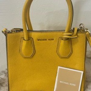 Yellow Leather Michael Kors Small Shoulder/Crossbody Bag